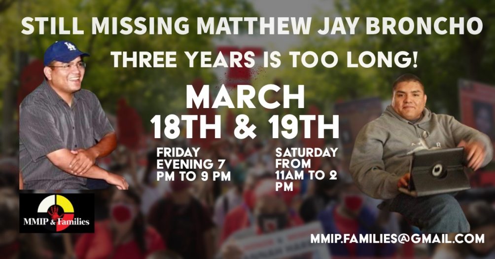 MMIP rally for Matthew Broncho in Chubbuck RailsWest FCU