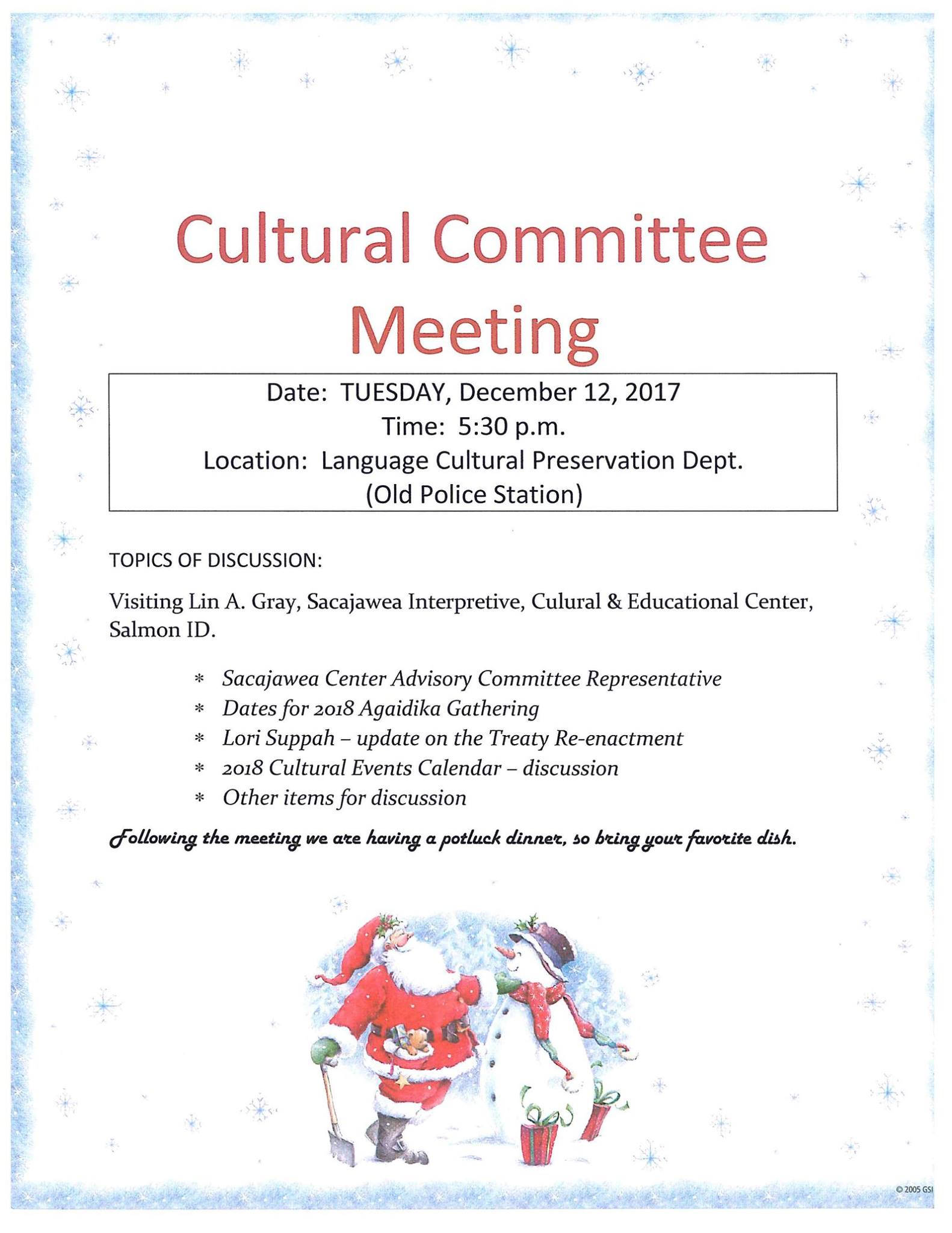 Language and Culture Monthly Meeting