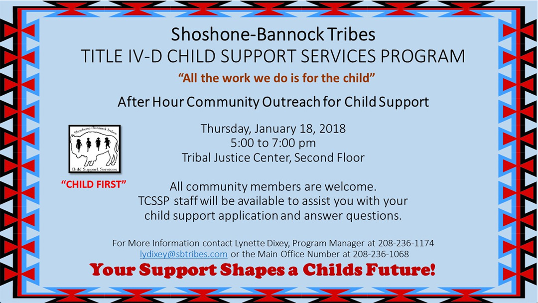 Shoshone-Bannock Tribes: Community Outreach for Child Support