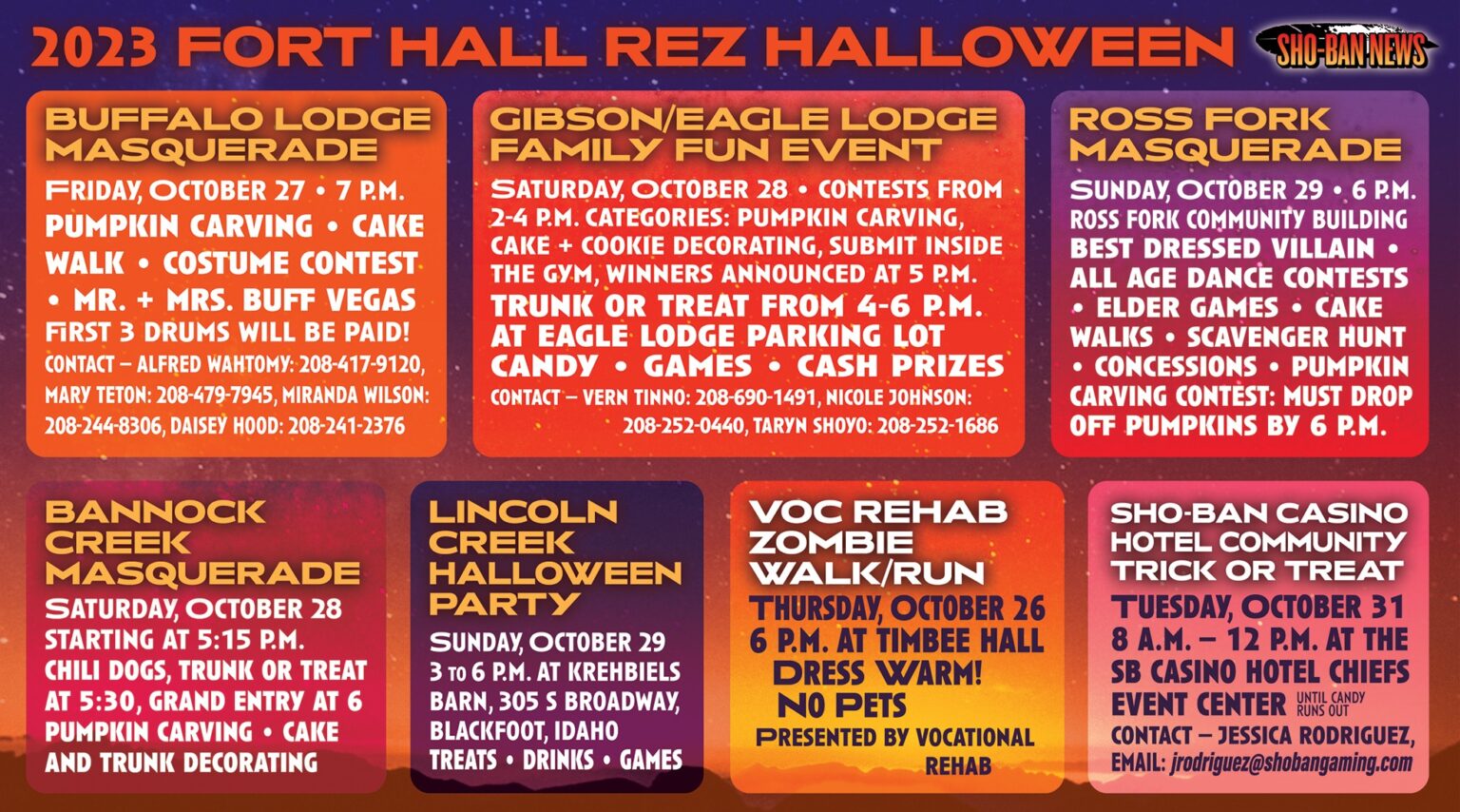 Halloween Happenings in Fort Hall ShoshoneBannock Tribes