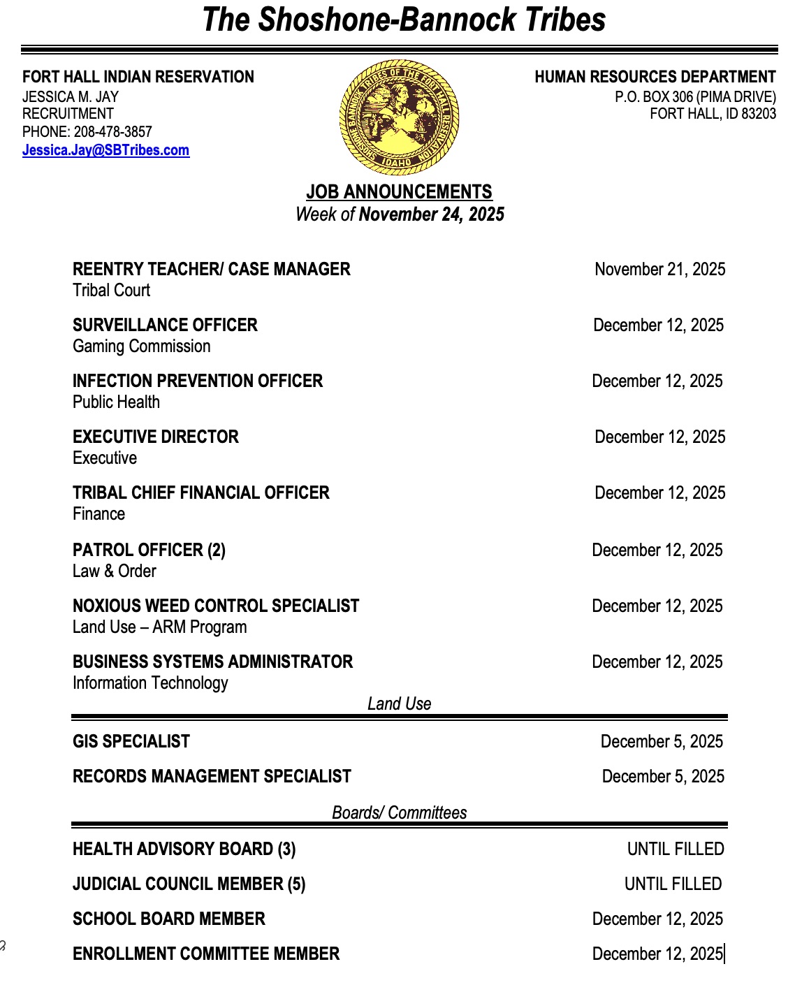 Featured image for “Weekly Job Listings: November 24th”