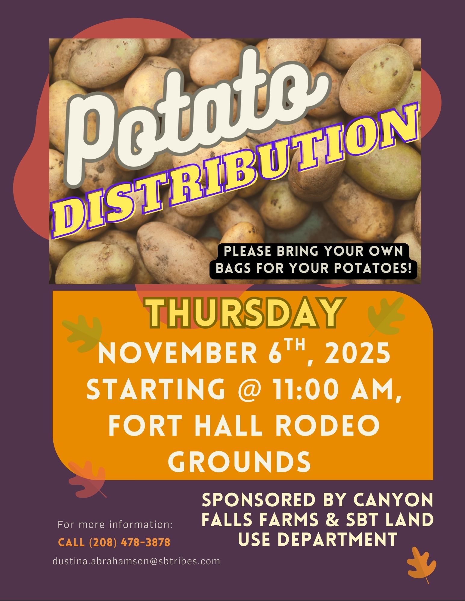 Featured image for “Potato Distribution at Rodeo Grounds November 6th at 11AM”