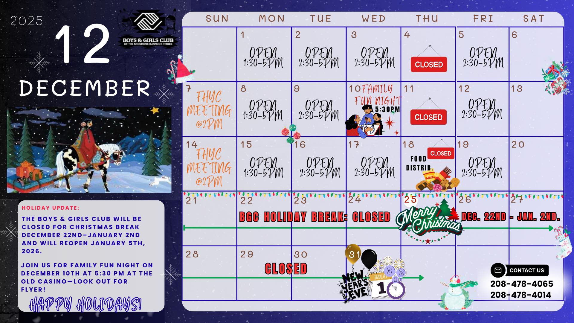 Featured image for “Boys and Girls Club updated December hours”