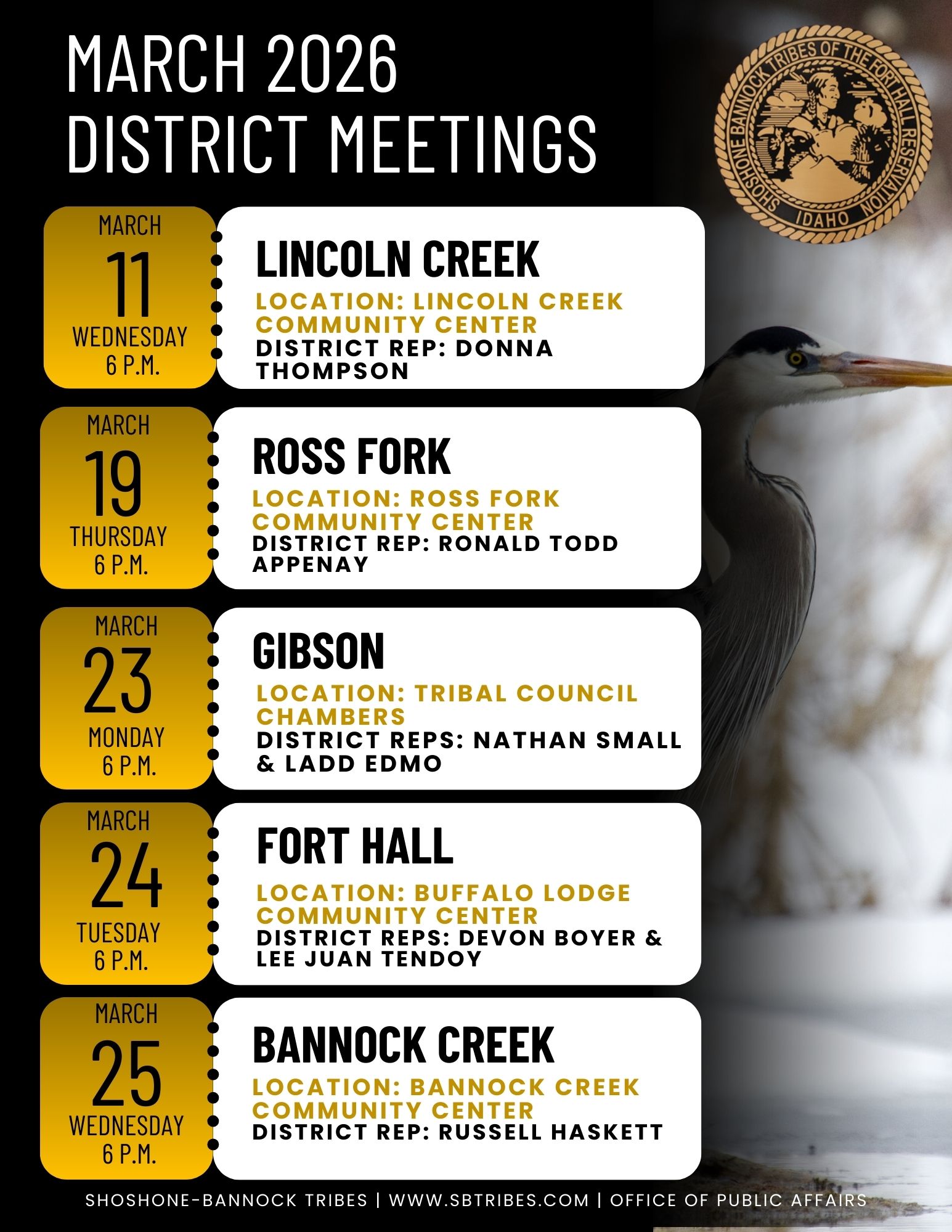 Featured image for “District Meeting March Calendar Announced”