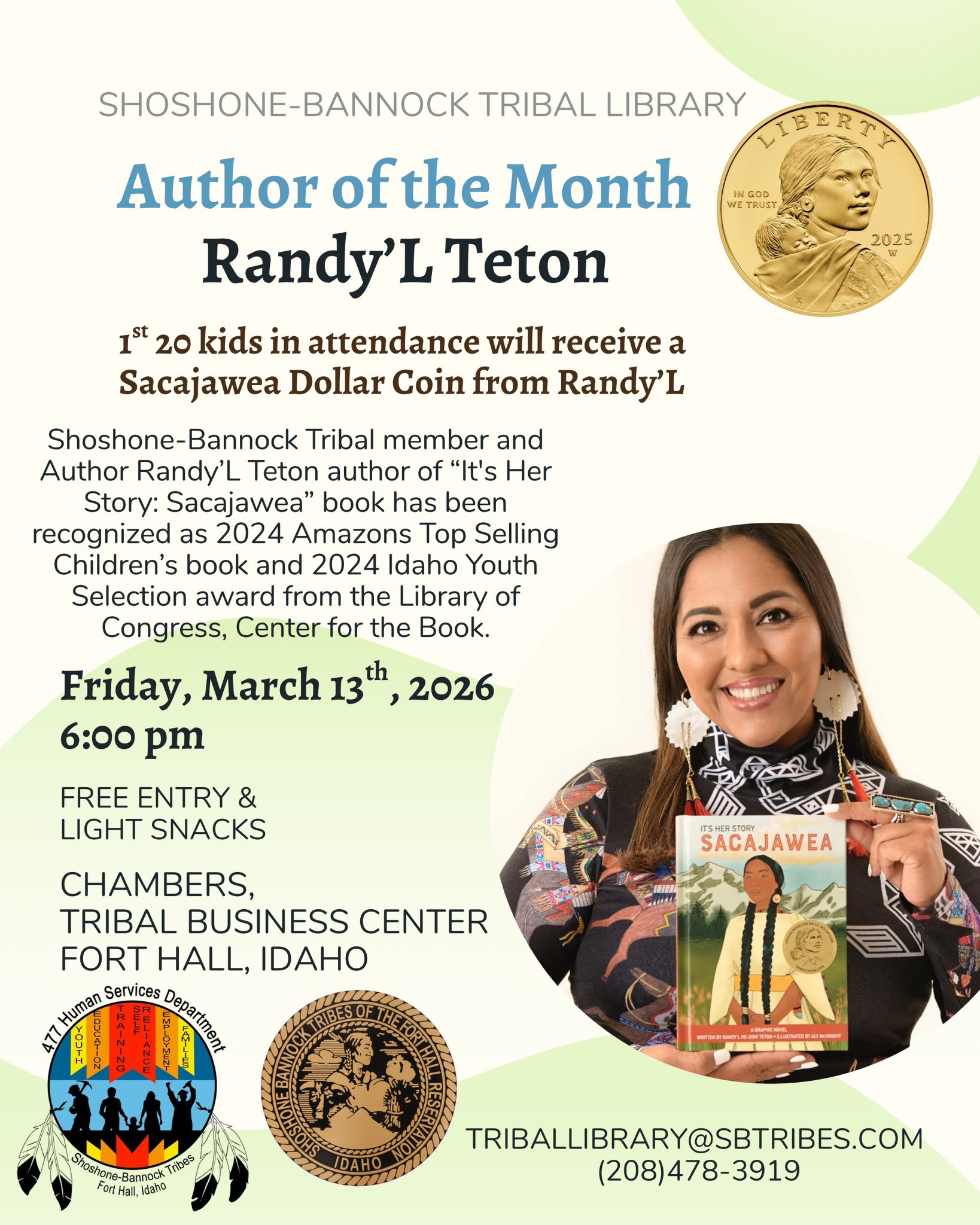 Featured image for “Shoshone-Bannock Tribal Library announces Randy’L Teton as Author of the Month ”