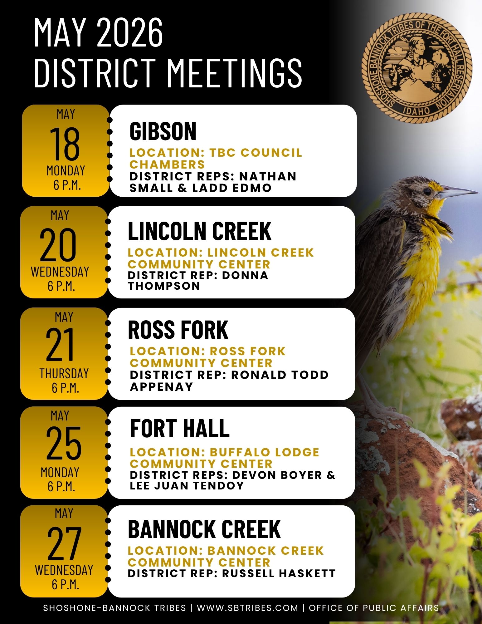 Featured image for “Join us for May District Meetings”