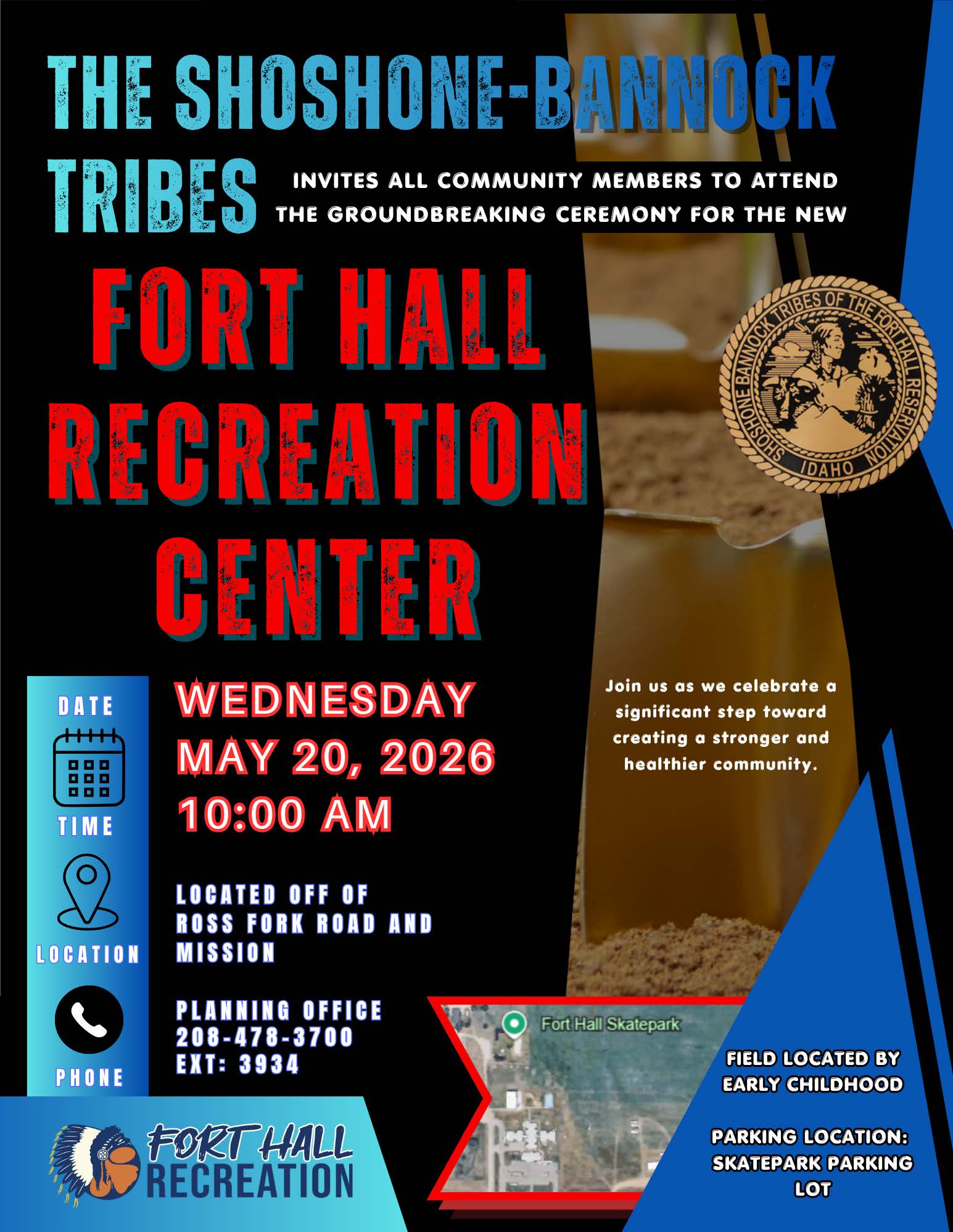 Featured image for “Join us at the Fort Hall Recreation Center Groundbreaking May 20th”