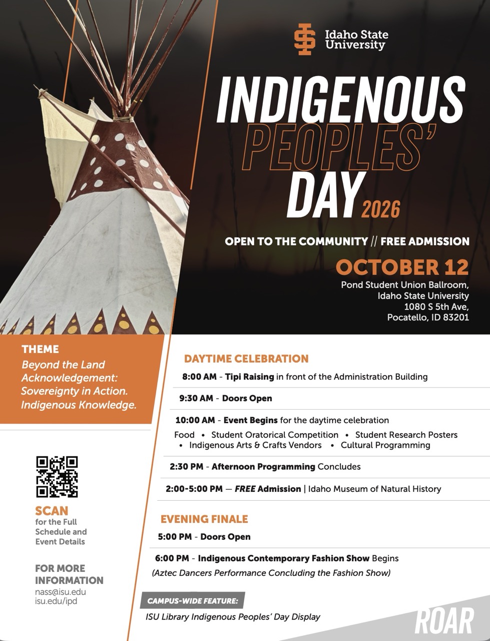 Featured image for “Join us at Idaho State University October 12th to celebrate Indigenous Peoples Day”